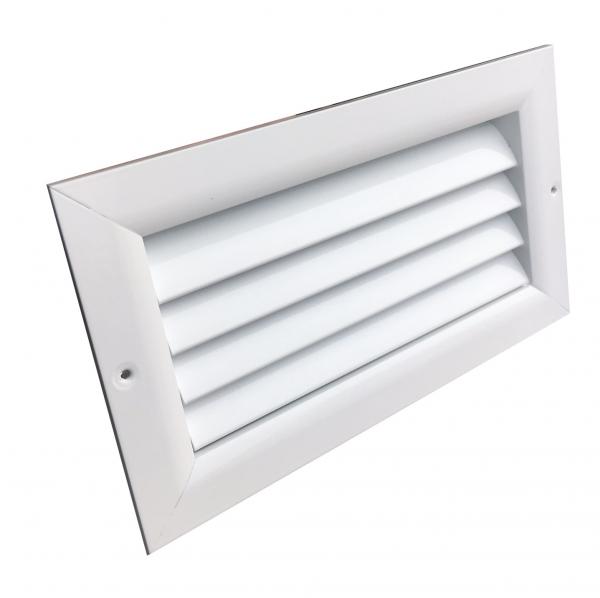 Lüftungsgitter 700 x 400 mm weiss Strangprofil incl. Dichtung, Edelstahlschrauben, Dübel, Insektenschutz